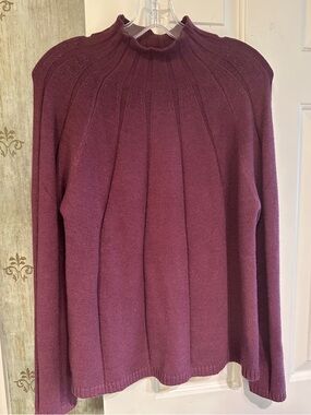 Worn once, Ann Taylor, muted raspberry shade, mock turtleneck
